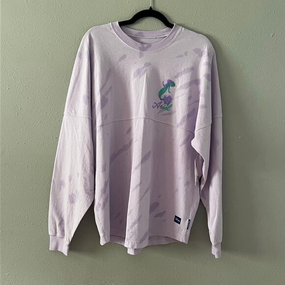 NWT Disney The Little Mermaid Ariel Spirit Jersey Purple Long Sleeve Top Med - Picture 2 of 7